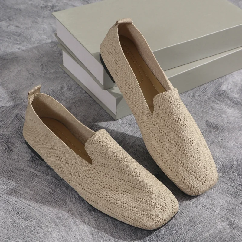 Square Toe Mesh Loafers for Women with Soft Rubber Sole for Office Comfort - Image 14