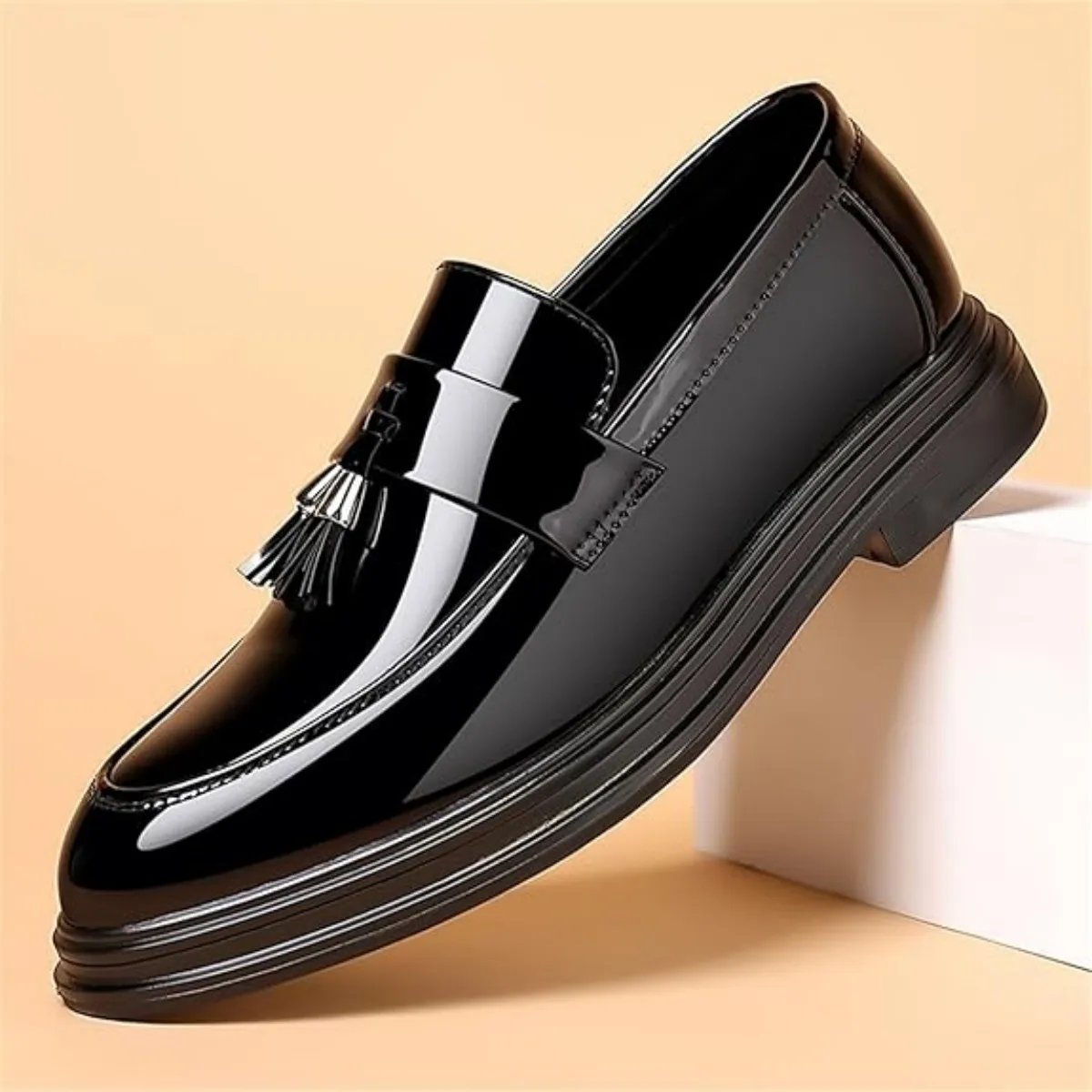 Leather loafer maintenance showing proper care techniques