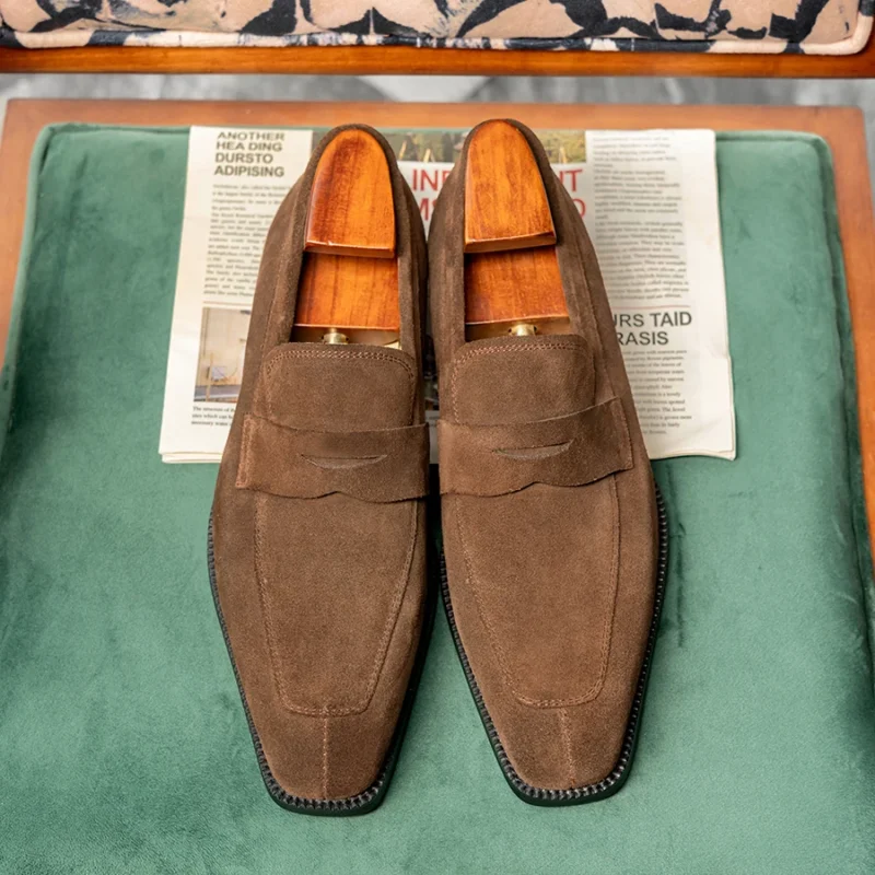 Premium Genuine Leather Penny Loafers for Men with Comfortable Slip-On Design - Image 2